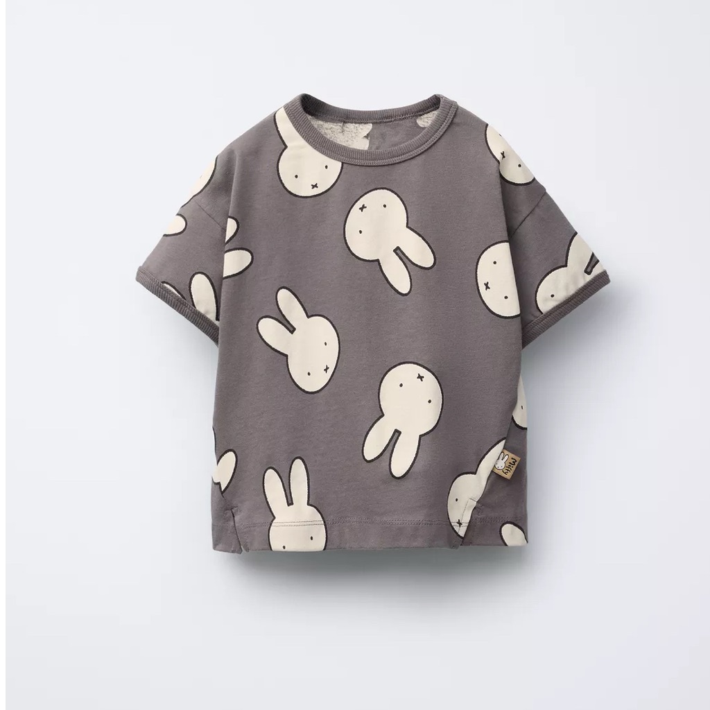 Miffy Gray Bunny Print Kids T-Shirt
